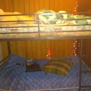 Metal frame bunk beds